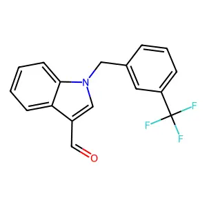 1-[3-(trifluoromethyl)benzyl]-1H-indole-3-carbaldehyde structure