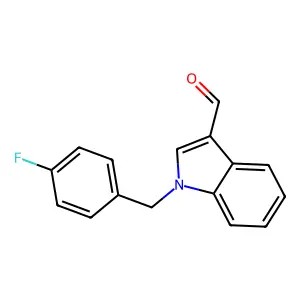 1-(4-fluorobenzyl)-1H-indole-3-carbaldehyde structure