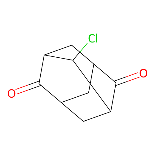 2,6-Adamantanedione, 4-chloro-, (1R)- structure