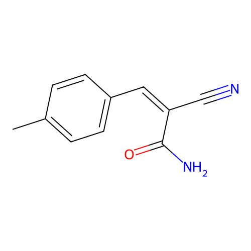 2-Cyano-3-(4-methylphenyl)prop-2-enamide structure