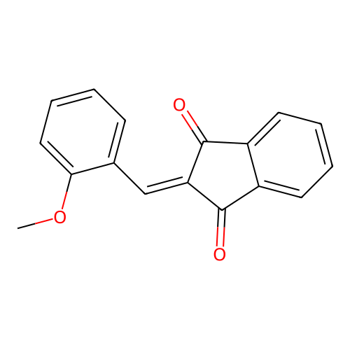 2-(2-methoxybenzylidene)-1H-indene-1,3(2H)-dione structure