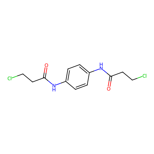 3-chloro-N-[4-(3-chloropropanoylamino)phenyl]propanamide structure