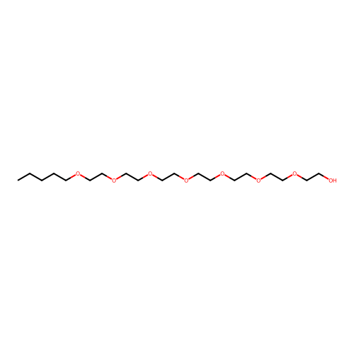Heptaethylene glycol, pentyl ether structure