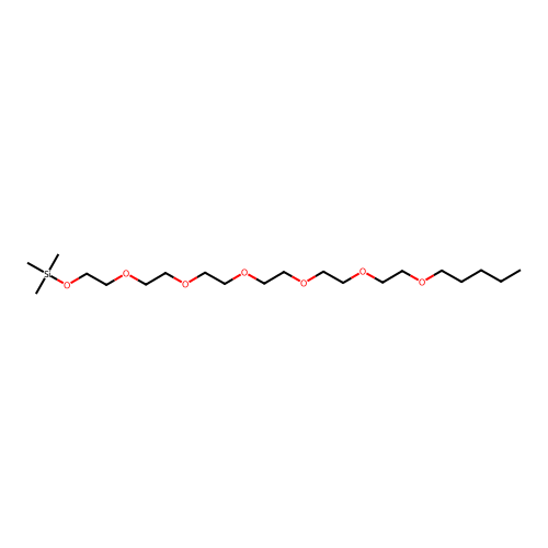 Hexaethylene glycol, pentyl ether, TMS structure