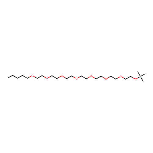 Heptaethylene glycol, pentyl ether, TMS structure