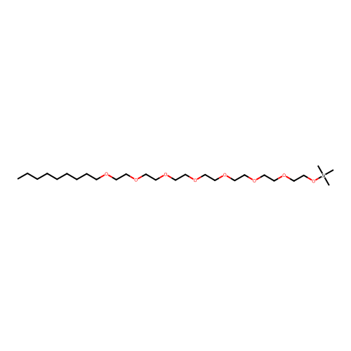 Heptaethylene glycol, nonyl ether, TMS structure