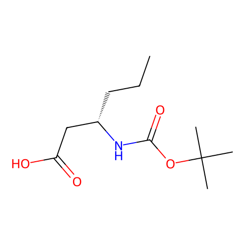 (3S)-3-{[(tert-butoxy)carbonyl]amino}hexanoic acid structure
