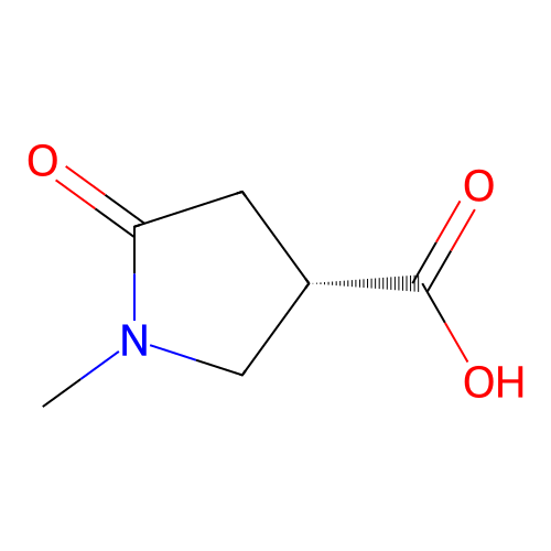 (3S)-1-methyl-5-oxopyrrolidine-3-carboxylic acid structure