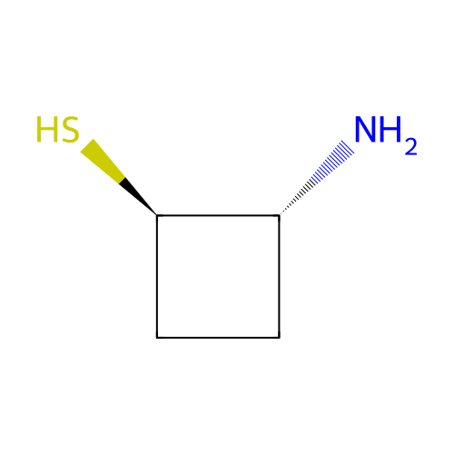 rac-(1R,2R)-2-aminocyclobutane-1-thiol structure