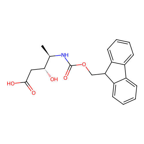 (3R,4R)-4-(9H-Fluoren-9-ylmethoxycarbonylamino)-3-hydroxypentanoic acid structure