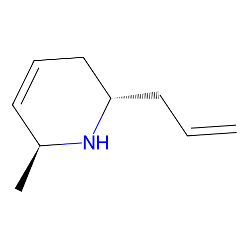 (2S,6S)-6-Methyl-2-(prop-2-en-1-yl)-1,2,3,6-tetrahydropyridine structure