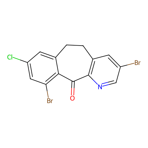 3,10-Dibromo-8-chloro-5,6-dihydro-11H-benzo[5,6]cyclohepta[1,2-b]pyridin-11-one structure