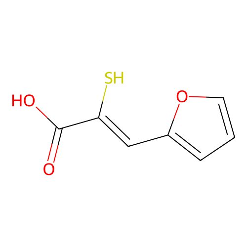 2-Mercapto-3-furan-2-ylpropenoic acid structure