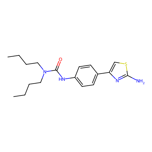 3-[4-(2-Aminothiazol-4-yl)phenyl]-1,1-dibutyl-urea structure