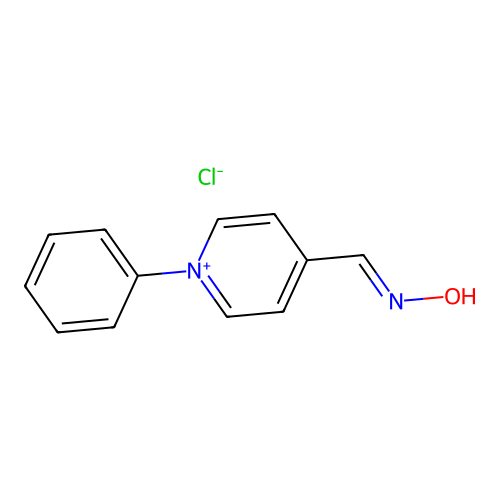 N-[(1-phenylpyridin-1-ium-4-yl)methylidene]hydroxylamine;chloride structure