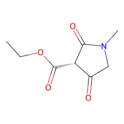 ethyl (3S)-1-methyl-2,4-dioxopyrrolidine-3-carboxylate structure
