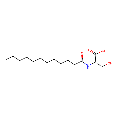 N-dodecanoyl-L-serine structure