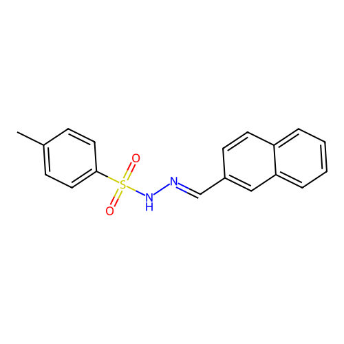 4-methyl-N-(naphthalene-2-ylmethylene)benzenesulfonohydrazide structure