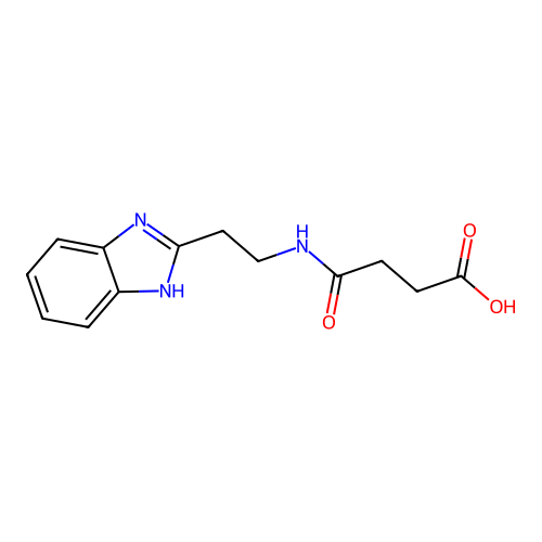 4-{[2-(1H-benzimidazol-2-yl)ethyl]amino}-4-oxobutanoic acid structure