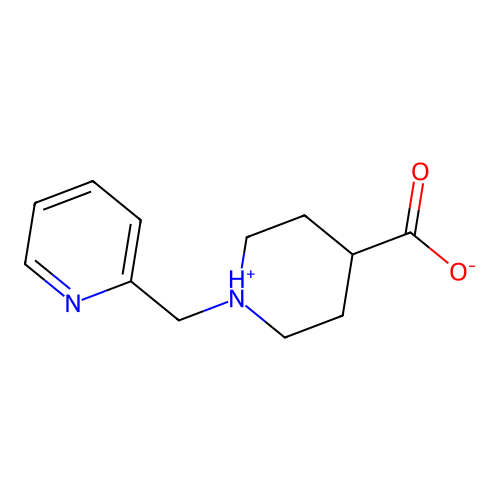1-(Pyridin-2-ylmethyl)piperidin-1-ium-4-carboxylate structure