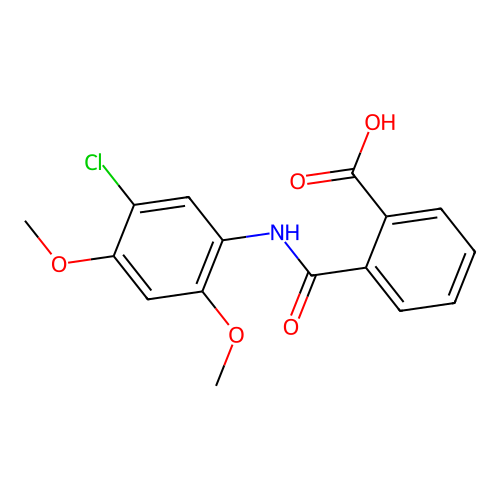 2-[(5-Chloro-2,4-dimethoxyanilino)carbonyl]benzoic acid structure