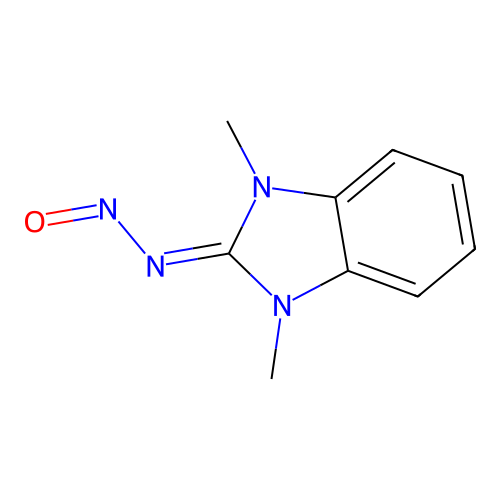 1,3-dimethyl-N-nitroso-1,3-dihydro-2H-benzimidazol-2-imine structure