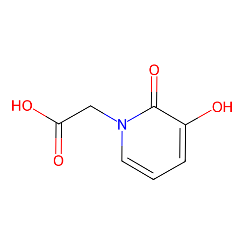 1(2H)-Pyridineacetic acid, 3-hydroxy-2-oxo- structure