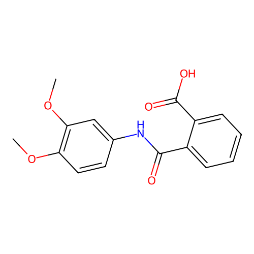 2-[(3,4-dimethoxyphenyl)carbamoyl]benzoic Acid structure