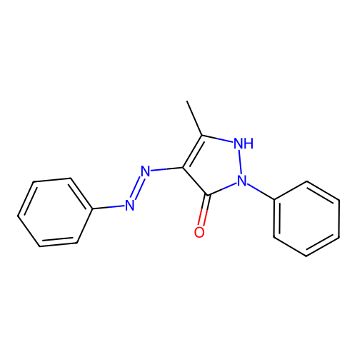 3H-Pyrazol-3-one, 1,2-dihydro-5-methyl-2-phenyl-4-(phenylazo)- structure