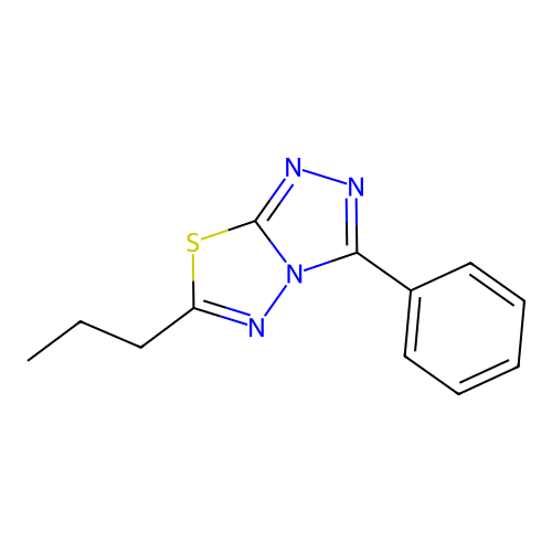 3-Phenyl-6-propyl[1,2,4]triazolo[3,4-b][1,3,4]thiadiazole structure