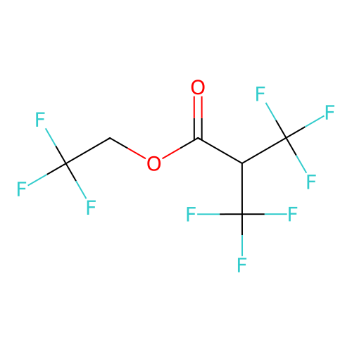 2,2,2-Trifluoroethyl 3,3,3-trifluoro-2-(trifluoromethyl)propanoate structure