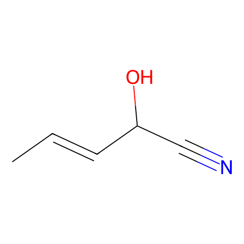 2-Hydroxypent-3-enenitrile structure