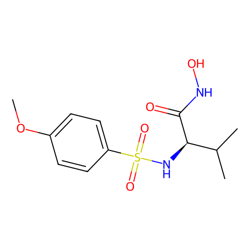 (2R)-N-Hydroxy-2-[[(4-methoxyphenyl)sulfonyl]amino]-3-methylbutanamide structure