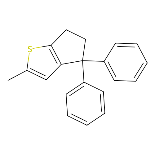 2-Methyl-4,4-diphenyl-5,6-dihydrocyclopenta[b]thiophene structure