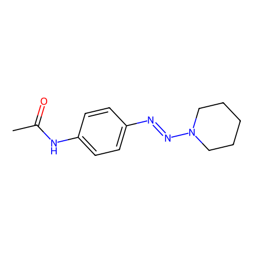 N-[4-(piperidyldiazenyl)phenyl]acetamide structure