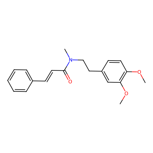N-[2-(3,4-dimethoxyphenyl)ethyl]-N-methyl-3-phenylprop-2-enamide structure