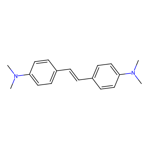 N-(4-{2-[4-(dimethylamino)phenyl]vinyl}phenyl)-N,N-dimethylamine structure