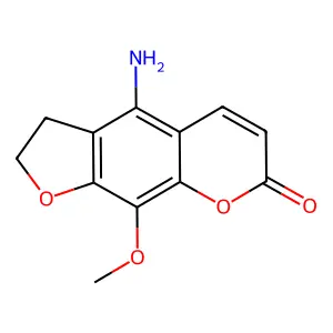 4-Amino-9-methoxy-2,3-dihydro-7H-furo(3,2-g)chromen-7-one structure