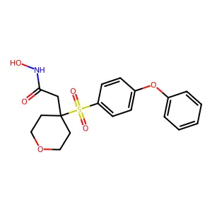 N-羟基-2-[4-(4-苯氧基苯磺酰基)四氢吡喃-4-基]乙酰胺 structure