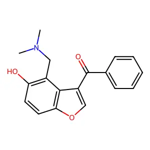 {4-[(Dimethylamino)methyl]-5-hydroxy-1-benzofuran-3-yl}(phenyl)methanone structure