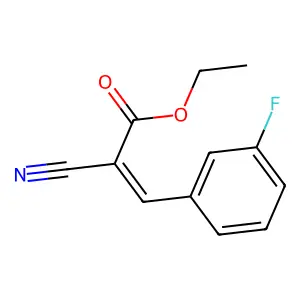2-Cyano-3-(3-fluoro-phenyl)-acrylic acid ethyl ester structure