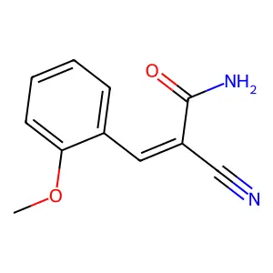 2-Cyano-3-(2-methoxyphenyl)-2-propenamide structure