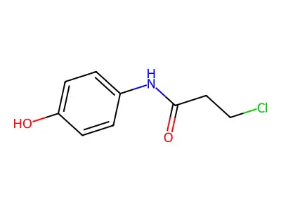 3-chloro-N-(4-hydroxyphenyl)propanamide structure