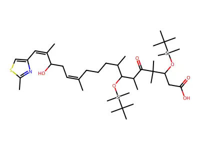 (3S,6R,7S,12Z,15S,16E)-3,7-Bis-{[tert-butyl(dimethyl)silyl]oxy}-15-hydroxy-4,4,6,8,12,16-hexamethyl-17-(2-methyl-1,3-thiazol-4-yl)-5-oxoheptadeca-12,16-dienoic Acid structure