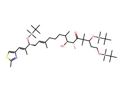 (3S,6R,7S,8S,12Z,15S,16E)-1,3,15-Tris-{[tert-butyl(dimethyl)silyl]oxy}-7-hydroxy-4,4,6,8,12,16-hexamethyl-17-(2-methyl-1,3-thiazol-4-yl)heptadecyl-12,16-dien-5-one structure