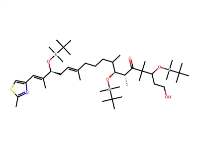 (3S,6R,7S,8S,12Z,15S,16E)-3,7,15-TRIS-{[TERT-BUTYL(DIMETHYL)SILYL]OXY}-1-HYDROXY-4,4,6,8,12,16-HEXAMETHYL-17-(2-METHYL-1,3-THIAZOL-4-YL)HEPTADECA-12,16-DIEN-5-ONE structure