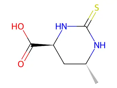 (4S,6R)-6-Methyl-2-thioxohexahydropyrimidine-4-carboxylic acid structure