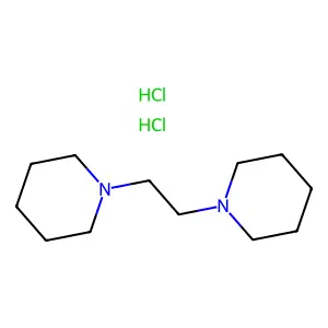 Piperidine, 1,1'-(1,2-ethanediyl)bis-, dihydrochloride structure