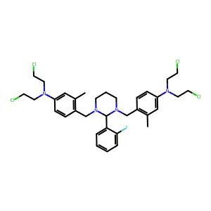 4-[[3-[[4-[bis(2-chloroethyl)amino]-2-methylphenyl]methyl]-2 structure