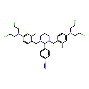 4-[1,3-bis[[4-[bis(2-chloroethyl)amino]-2-methylphenyl]methy structure